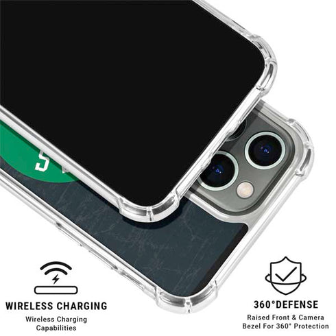 NBA Boston Celtics Black Secondary Logo iPhone 16 Pro Clear Case